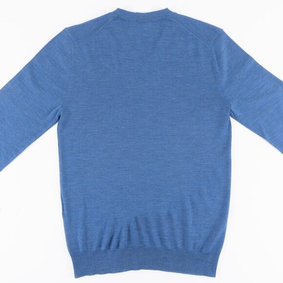 Dior Virgin Wool V-Neck Sweater Men's Small Blue - Picture 2 of 8